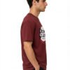 Red Ring Round Neck T-Shirt in Maroon, side view