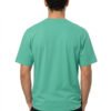 Red Ring Round Neck T-Shirt in Mint Green, back view