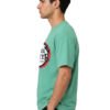 Red Ring Round Neck T-Shirt in Mint Green, side view