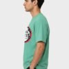 Red Ring Round Neck T-Shirt in Mint Green, side view