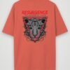 resurgence tiger oversized t-shirt coral back resurgence tiger oversized t-shirt coral back