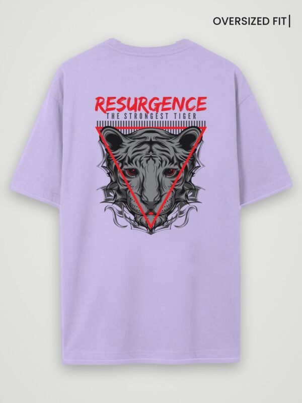 resurgence tiger oversized t-shirt lavender back resurgence tiger oversized t-shirt lavender back