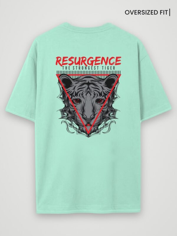 resurgence tiger oversized t-shirt mint back resurgence tiger oversized t-shirt mint back