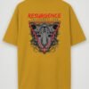 resurgence tiger oversized t-shirt mustard back resurgence tiger oversized t-shirt mustard back