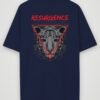 resurgence tiger oversized t-shirt navy blue back resurgence tiger oversized t-shirt navy blue back