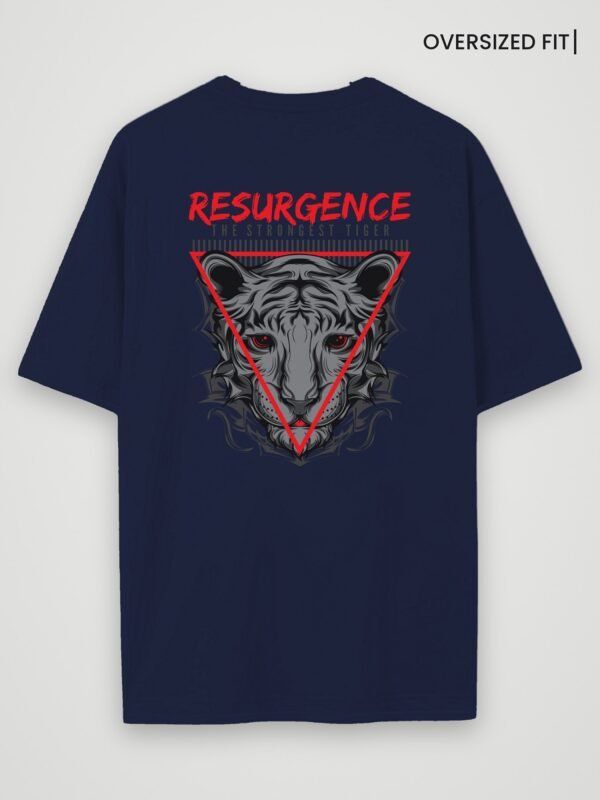 resurgence tiger oversized t-shirt navy blue back resurgence tiger oversized t-shirt navy blue back