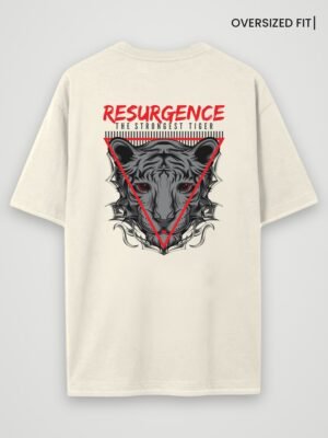 resurgence tiger oversized t-shirt off white back resurgence tiger oversized t-shirt off white back