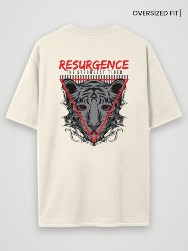 resurgence tiger oversized t-shirt off white back resurgence tiger oversized t-shirt off white back