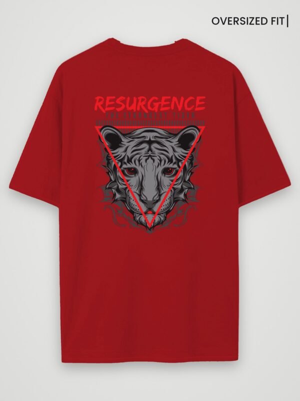 resurgence tiger oversized t-shirt red back resurgence tiger oversized t-shirt red back