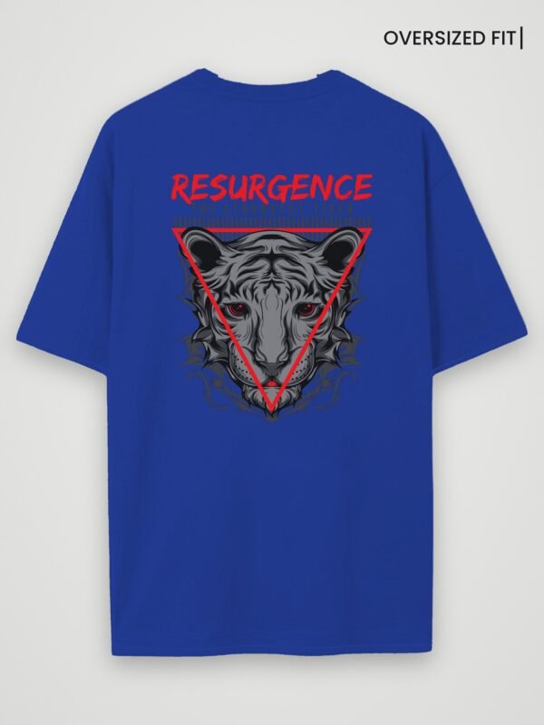 resurgence tiger oversized t-shirt royal blue back resurgence tiger oversized t-shirt royal blue back