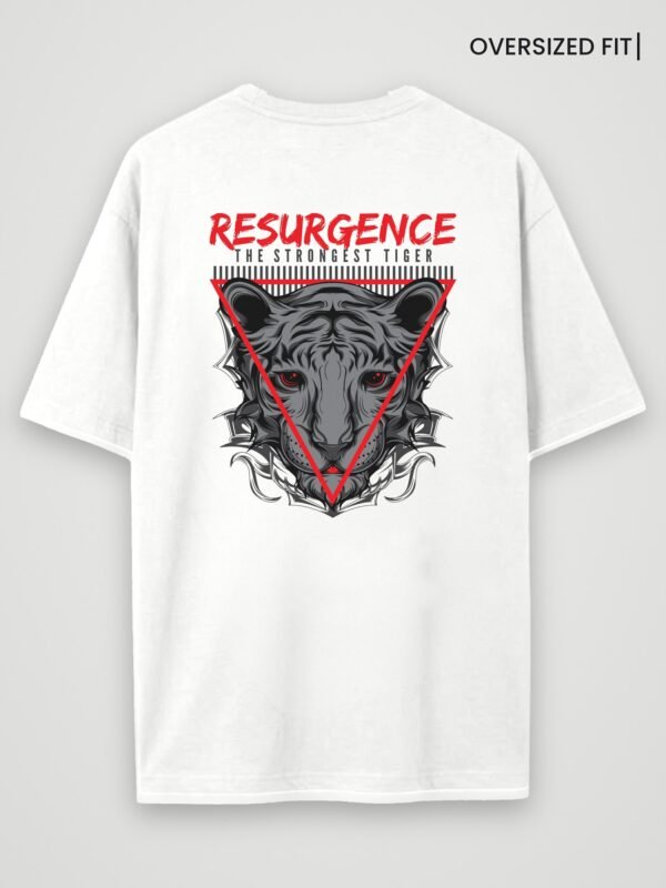 resurgence tiger oversized t-shirt white back resurgence tiger oversized t-shirt white back