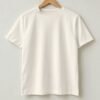 Retro Style Good Vibes Only Round Neck T-Shirt - Off White - Back View