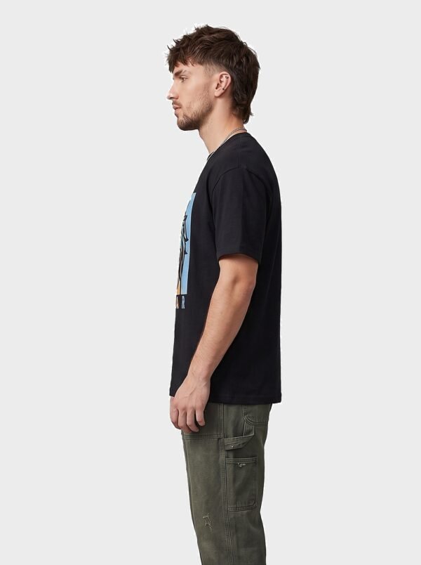 Roar Lion Round Neck T-Shirt - Black - side Roar Lion Round Neck T-Shirt in Black, side view