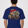 Same Drama Different Season round neck t-shirt in Navy Blue – back view with the large rally print