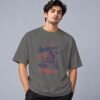 Born To Skate Skateboard Club Retro Round Neck T-Shirt in charcoal melange, front view – Kool Kameez