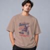 Born To Skate Skateboard Club Retro Round Neck T-Shirt in mushroom, front view – Kool Kameez