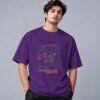 Born To Skate Skateboard Club 240 GSM Oversized Tee in purple, front view – Kool Kameez