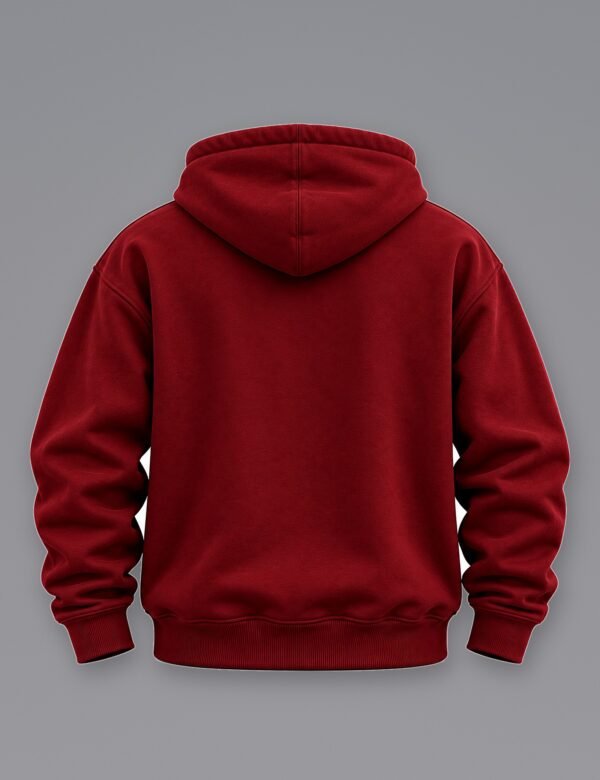 Speedway racing hoodie in Maroon — back view