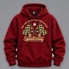 Speedway racing hoodie in Maroon — front view