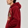 Speedway racing hoodie in Maroon — right side view