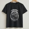Steam Power Locomotive Round Neck T-Shirt - Black - Front View Steam Power Locomotive Round Neck T-Shirt - Black - Front View
