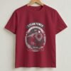 Steam Power Locomotive Round Neck T-Shirt - Maroon - Front View Steam Power Locomotive Round Neck T-Shirt - Maroon - Front View