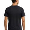 Stepping Stones Quote Round Neck T-Shirt - black back Black Turn Your Obstacles Into Stepping Stones quote round neck t-shirt, back view