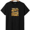Stepping Stones Quote Round Neck T-Shirt - black flat Black Turn Your Obstacles Into Stepping Stones quote round neck t-shirt, flat lay view