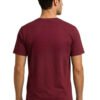 Stepping Stones Quote Round Neck T-Shirt - maroon back Maroon Turn Your Obstacles Into Stepping Stones quote round neck t-shirt, back view