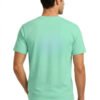 Stepping Stones Quote Round Neck T-Shirt - mint back Mint green Turn Your Obstacles Into Stepping Stones quote round neck t-shirt, back view