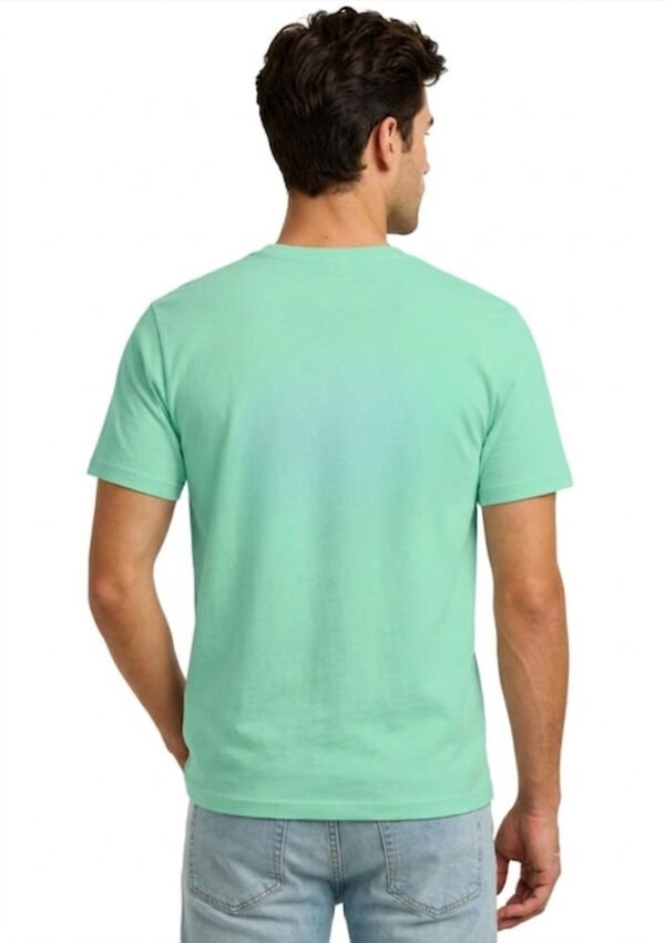 Stepping Stones Quote Round Neck T-Shirt - mint back Mint green Turn Your Obstacles Into Stepping Stones quote round neck t-shirt, back view