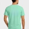 Stepping Stones Quote Round Neck T-Shirt - mint back Mint green Turn Your Obstacles Into Stepping Stones quote round neck t-shirt, back view