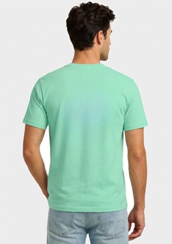 Stepping Stones Quote Round Neck T-Shirt - mint back Mint green Turn Your Obstacles Into Stepping Stones quote round neck t-shirt, back view