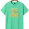 Stepping Stones Quote Round Neck T-Shirt - mint flat Mint green Turn Your Obstacles Into Stepping Stones quote round neck t-shirt, flat lay view
