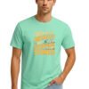 Stepping Stones Quote Round Neck T-Shirt - mint front Mint green Turn Your Obstacles Into Stepping Stones quote round neck t-shirt, front view