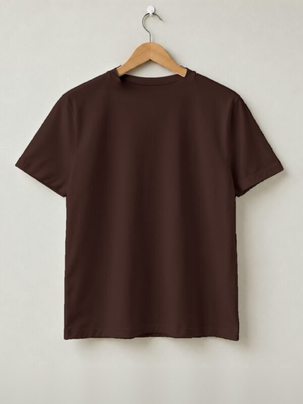 True Gentleman Skull Round Neck T-Shirt - Coffee - Back View