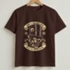True Gentleman Skull Round Neck T-Shirt - Coffee - Front View