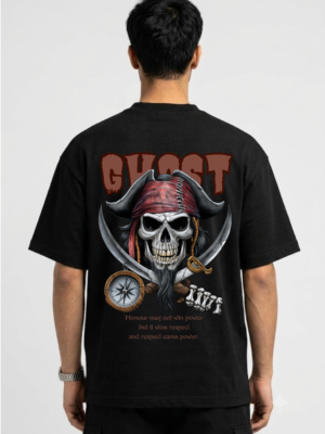 Ghost Pirate Skull Oversized T-Shirt