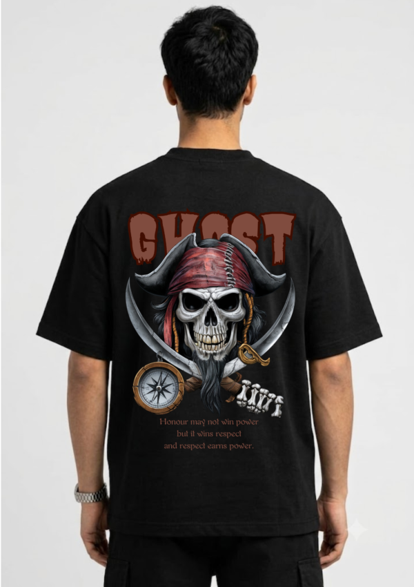 Ghost Pirate Skull Oversized T-Shirt