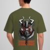 viking strong knight oversized t-shirt back model