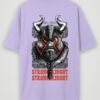 viking strong knight oversized t-shirt lavender back