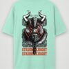 viking strong knight oversized t-shirt mint back