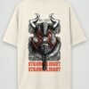 viking strong knight oversized t-shirt off white back