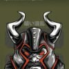 viking strong knight oversized t-shirt print detail