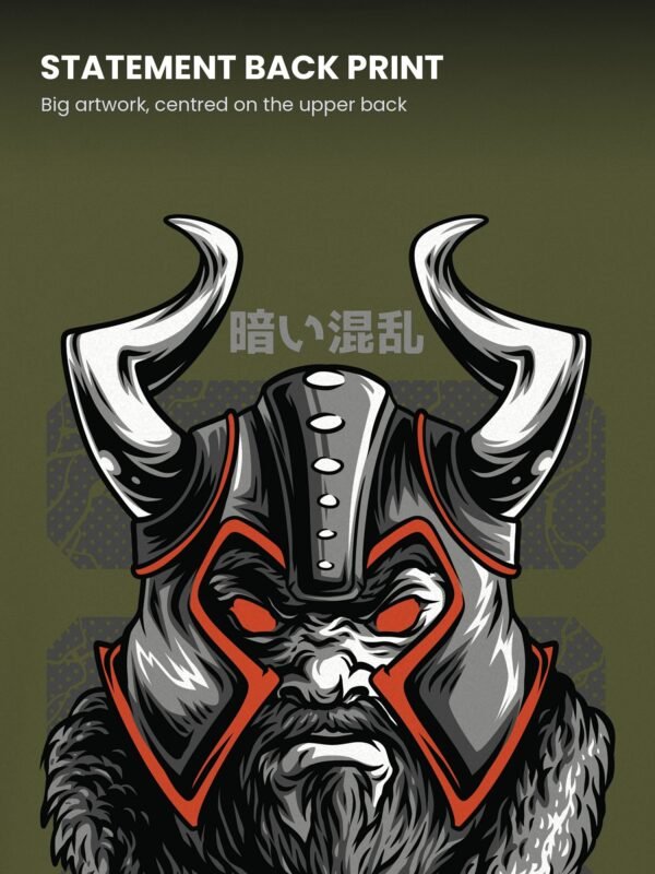 viking strong knight oversized t-shirt print detail