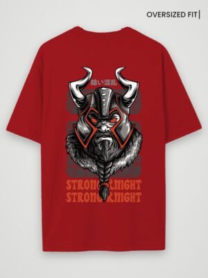 viking strong knight oversized t-shirt red back viking strong knight oversized t-shirt red back
