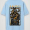 warrior anubis oversized t-shirt baby blue back warrior anubis oversized t-shirt baby blue back