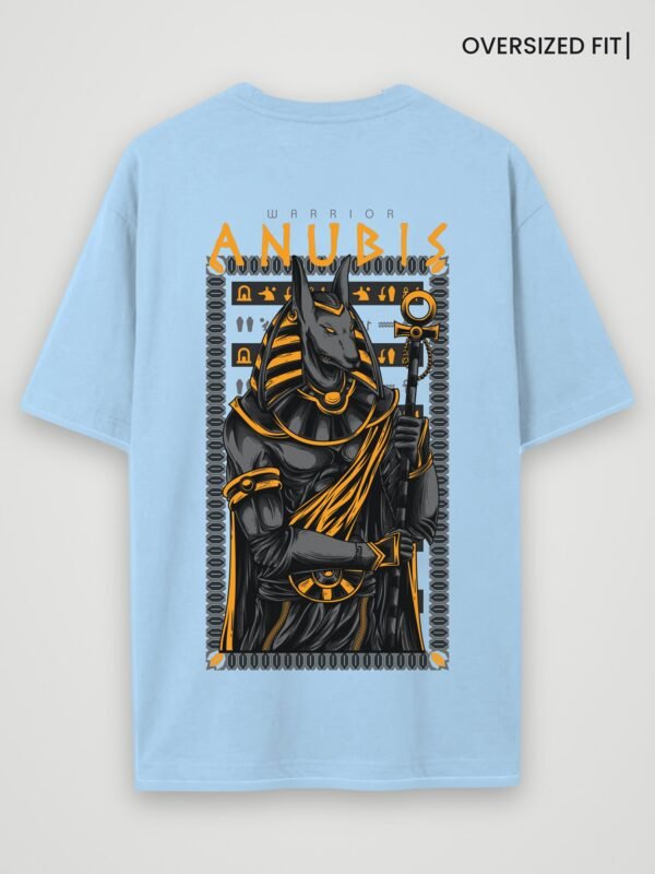 warrior anubis oversized t-shirt baby blue back warrior anubis oversized t-shirt baby blue back