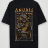 warrior anubis oversized t-shirt black back warrior anubis oversized t-shirt black back