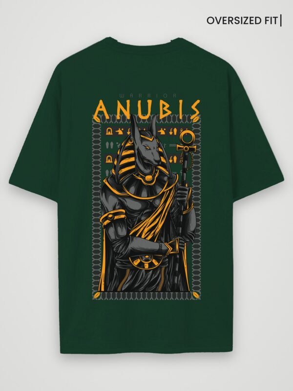 warrior anubis oversized t-shirt bottle green back warrior anubis oversized t-shirt bottle green back
